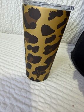 Corkcicle Leopard Print Tumbler in Gold, Brown & Black